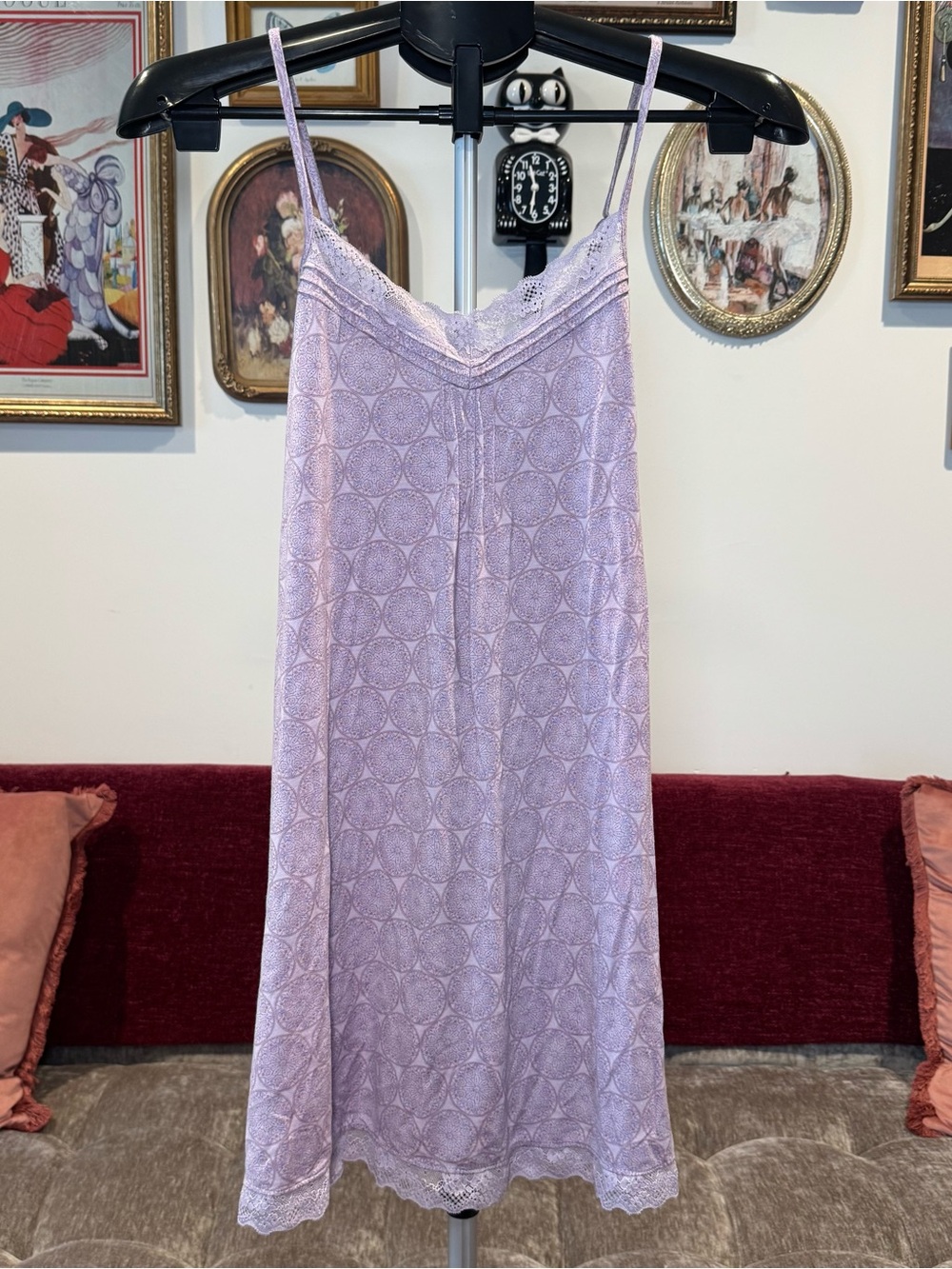 Apt. 9 Lavender Lace-Trim Slip Dress - Women's Intimates
